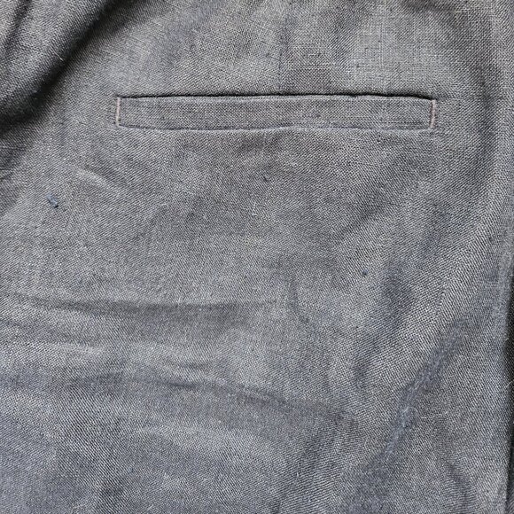 Talbots - size 10P -‎ Navy Blue 100% Linen Capri Pants - Made in Vietnam - Picture 9 of 11